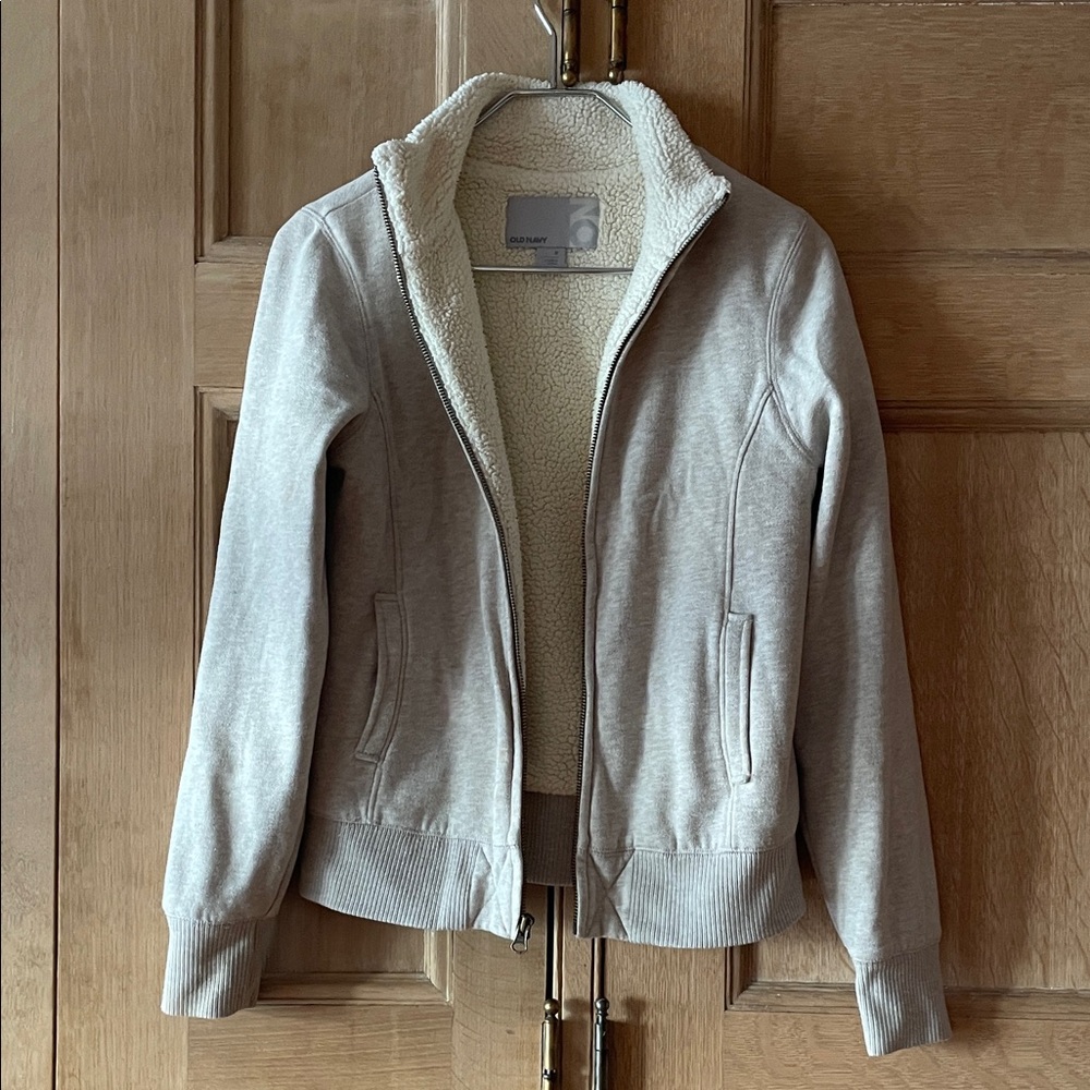 Fleece-line Old Navy Sweatshirt Jacket, Size M